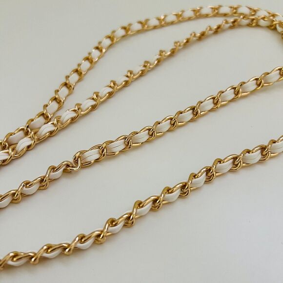 ARTIKL White Faux Leather Gold Smart Phone Strap Lanyard Chain - Picture 3 of 3